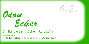 odon ecker business card
